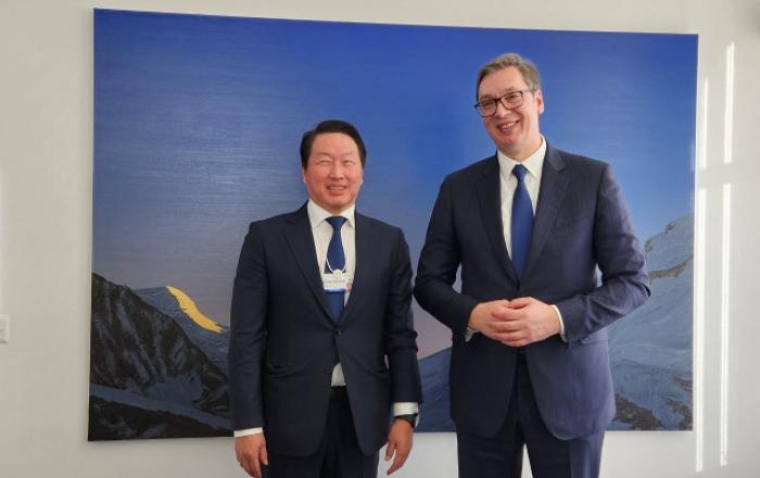 최태원 SK그룹 회장, 다보스서 각국 정상과 경제협력 방안 논의