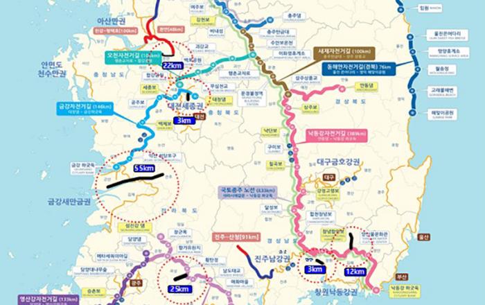 국토종주 자전거길 140km 더 길어진다…내년 총 2237km 완성