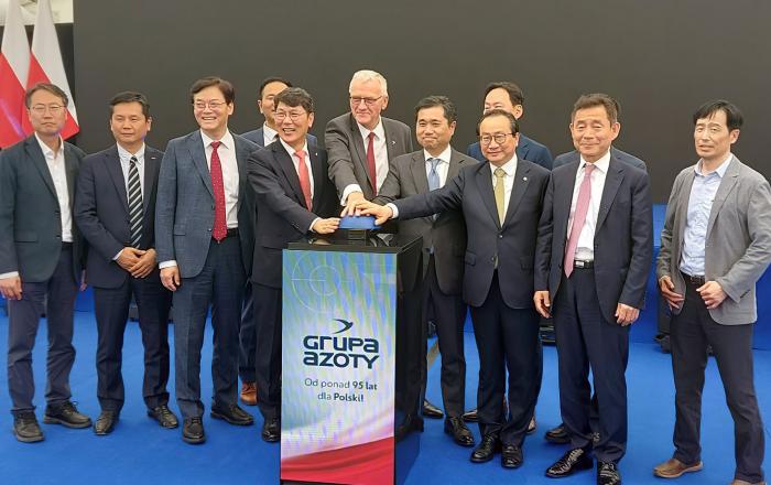 현대엔지니어링, 폴란드 석화플랜트 초도 생산 기념행사 진행