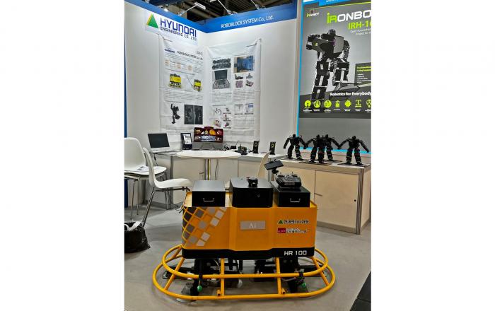 현대엔지니어링 개발 ‘AI 미장로봇’, 2023 독일 뮌헨 자동화 전시 참가