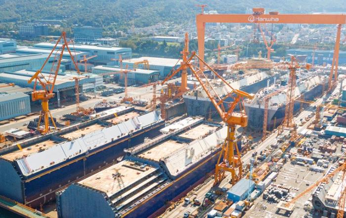 한화오션 1도크, LNG운반선 4척 동시건조 수익성 극대화 나서