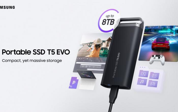 삼성전자, 업계 최대 8TB 용량 포터블 SSD 신제품 ‘T5 EVO’ 출시