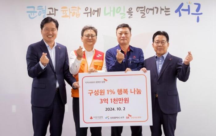 SK인천석유화학, 지역 사회적 안전망 구축 위한 ‘1% 행복나눔’ 지속