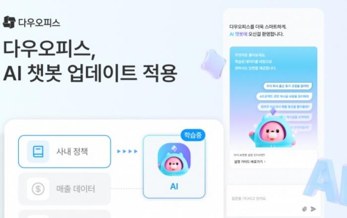 다우기술, 다우오피스 AI 기능 업데이트… 지능형 챗봇으로 업무 효율 극대화